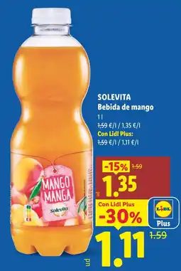 Lidl Solevita bebida de mango oferta