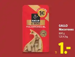 Lidl Gallo macarrones xl oferta