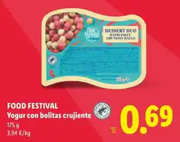 Lidl Food Festival Yogur con bolitas crujiente oferta