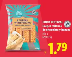 Lidl Food Festival crepes rellenos de chocolate y banana oferta