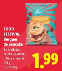 Lidl Food Festival Burguer de pancake oferta