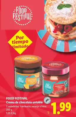 Lidl Food Festival Crema de chocolate untable oferta