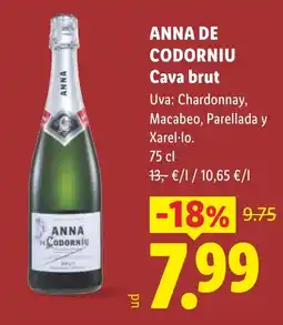 Lidl Anna de Codorniu Cava brut oferta