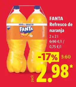 Lidl Fanta refresco de naranja oferta