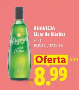 Lidl Ruavieja licor de hierbas oferta