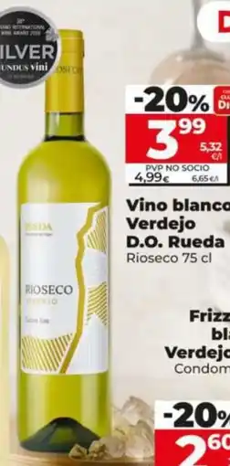 Dia Supermercados Riodeco Verdejo oferta