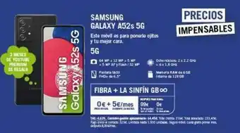 Yoigo Samsung precios galaxy a52s 5g este móviles para ponerle ojitos impensables y tu mejor cara. 5g a 4-32 mpsmp ochoredas: 2x2 oferta