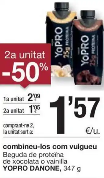 BonpreuEsclat Combineu-Los Com Vulgueu Beguda De Proteïna de Xocolata o Vainilla Yopro Danone, 347 g oferta