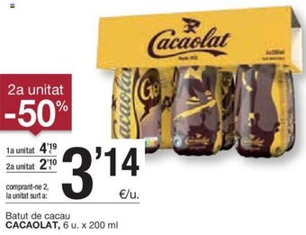 BonpreuEsclat Batut de Cacau Cacaolat, 6 u. x 200 ml oferta