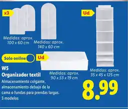 Lidl W5 Organizador textil oferta