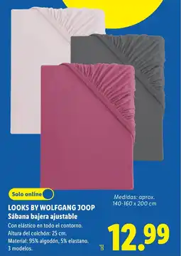 Lidl LOOKS BY WOLFGANG JOOP Sábana bajera ajustable oferta