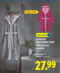 Lidl LOOKS BY WOLFGANG JOOP Albornoz con capucha oferta