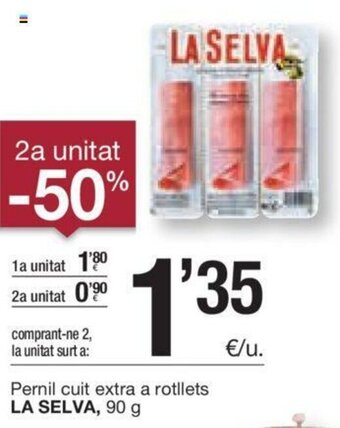 BonpreuEsclat Pernil Cuit Extra A Rotllets La Selva, 90 g oferta