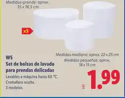 Lidl W5 Set de bolsas de lavado para prendas delicadas oferta