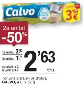 BonpreuEsclat Tonyina Clara En Oli D'Oliva Calvo, 4 u. x 52 g oferta