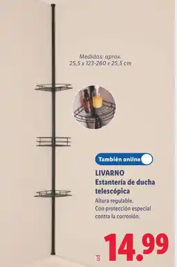 Lidl LIVARNO Estantería de ducha telescópica oferta