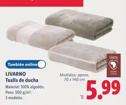 Lidl LIVARNO Toalla de ducha oferta