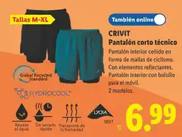 Lidl CRIVIT Pantalón corto técnico oferta