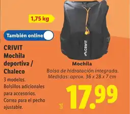 Lidl CRIVIT Mochila deportiva / Chaleco oferta