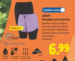 Lidl CRIVIT Pantalón corto técnic oferta