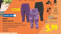 Lidl CRIVIT Mallas técnicas oferta