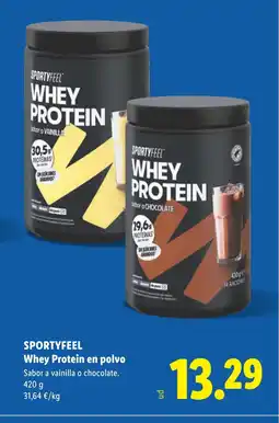 Lidl SPORTYFEEL Whey Protein en polvo oferta