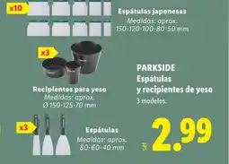 Lidl PARKSIDE Espátulas y recipientes de yeso oferta