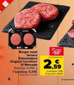 Carrefour Burger meat ternera Extremadura oferta
