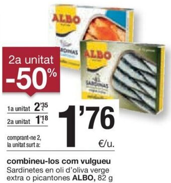 BonpreuEsclat Combineu-Los Com Vulgueu Sardinetes En Oli D'Oliva Verge Extra o Picantones Albo 82 g oferta