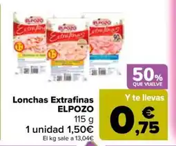 Carrefour ELPOZO Lonchas Extrafinas oferta