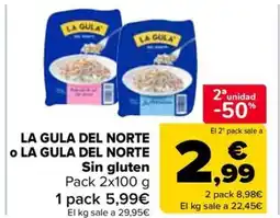 Carrefour LA GULA DEL NORTE o LA GULA DEL NORTE Sin gluten oferta