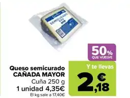 Carrefour CAÑADA MAYOR Queso semicurado oferta