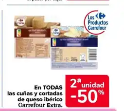Carrefour CARREFOUR EXTRA En todas las cuñas y cortadas de queso ibérico oferta