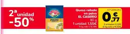Carrefour EL CASERÍO Queso rallado en polvo oferta