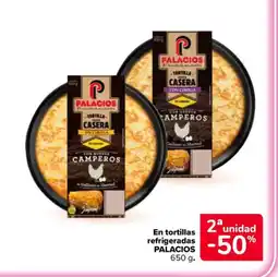 Carrefour Market PALACIOS En tortillas refrigeradas oferta
