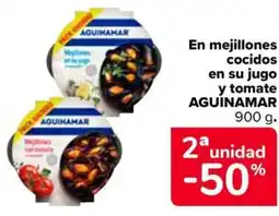 Carrefour Market AGUINAMAR En mejillones cocidos en su jugo y tomate oferta