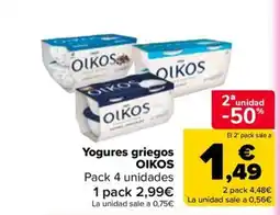 Carrefour Market OIKOS Yogures griegos oferta