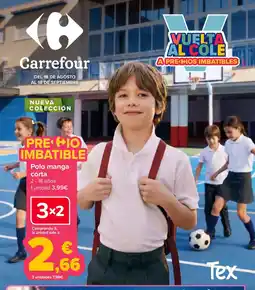 Carrefour Tex polo manga corta oferta