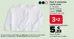 Carrefour Pack 2 camisetas cuello cisne oferta