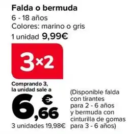 Carrefour Falda o bermuda oferta