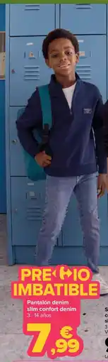 Carrefour Pantalón denim slim confort denim oferta