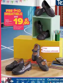 Carrefour Zapato colegial piel oferta