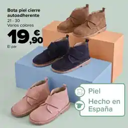 Carrefour Bota piel cierre autoadherente oferta