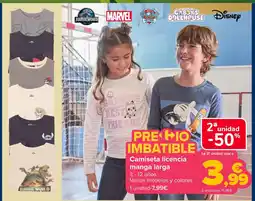Carrefour Camiseta licencia manga larga oferta