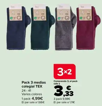 Tex pack de 3 medias calcetines