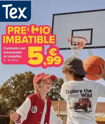 Tex camiseta con estampado en espalda