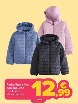 Carrefour Parka ligera lisa con capucha oferta