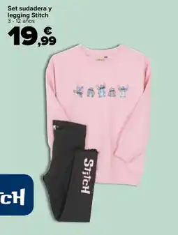 Carrefour Stitch sudadera y legging oferta