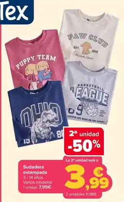 Carrefour Tex sudadera estampada oferta