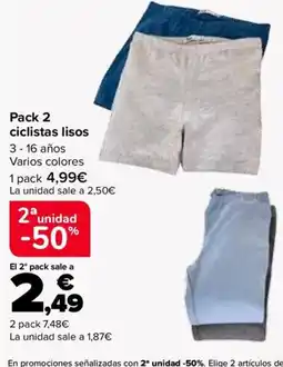 Carrefour Pack 2 ciclistas lisos oferta